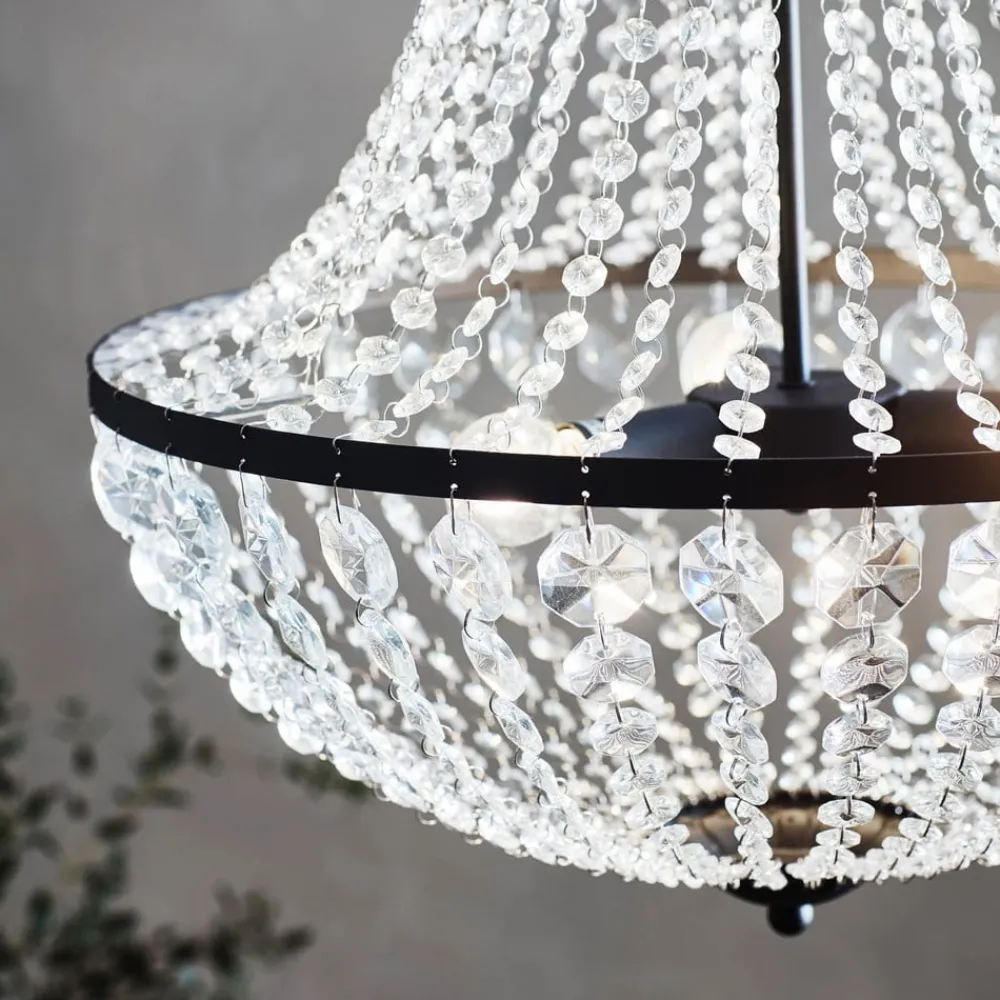 Lysekrone GRÄNSÖ, sort, IP20, Ø 50 cm^Markslöjd