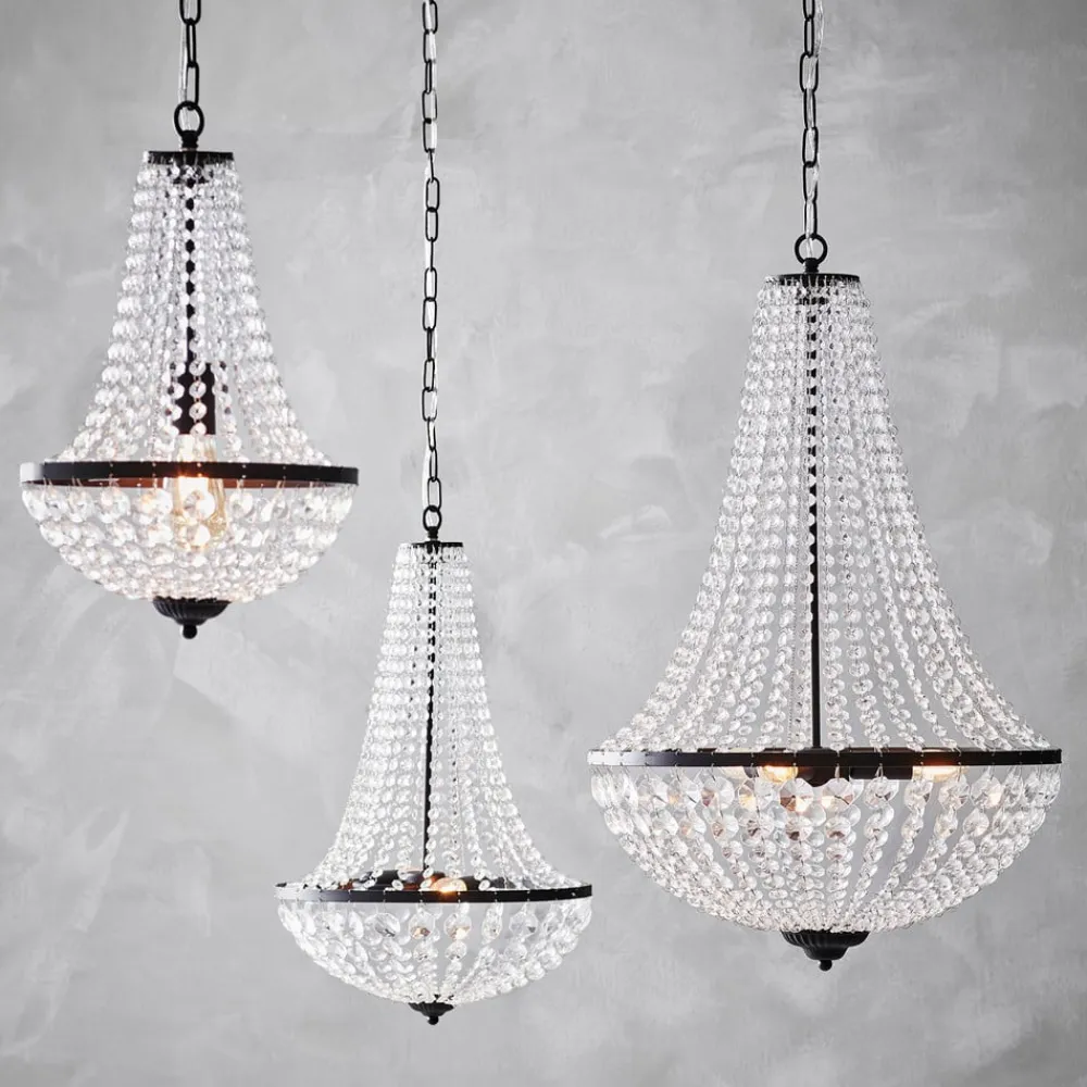 Lysekrone GRÄNSÖ, sort, IP20, Ø 50 cm^Markslöjd