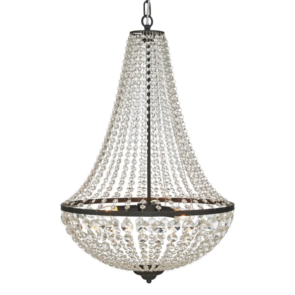 Lysekrone GRÄNSÖ, sort, IP20, Ø 50 cm^Markslöjd