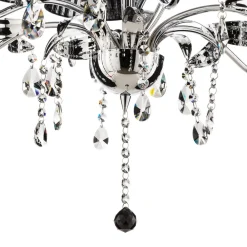 Lysekrone Jacqueline, 6 lyskilder, sort^ONLI New