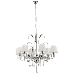 Lysekrone Jacqueline, 6 lyskilder, hvid^ONLI