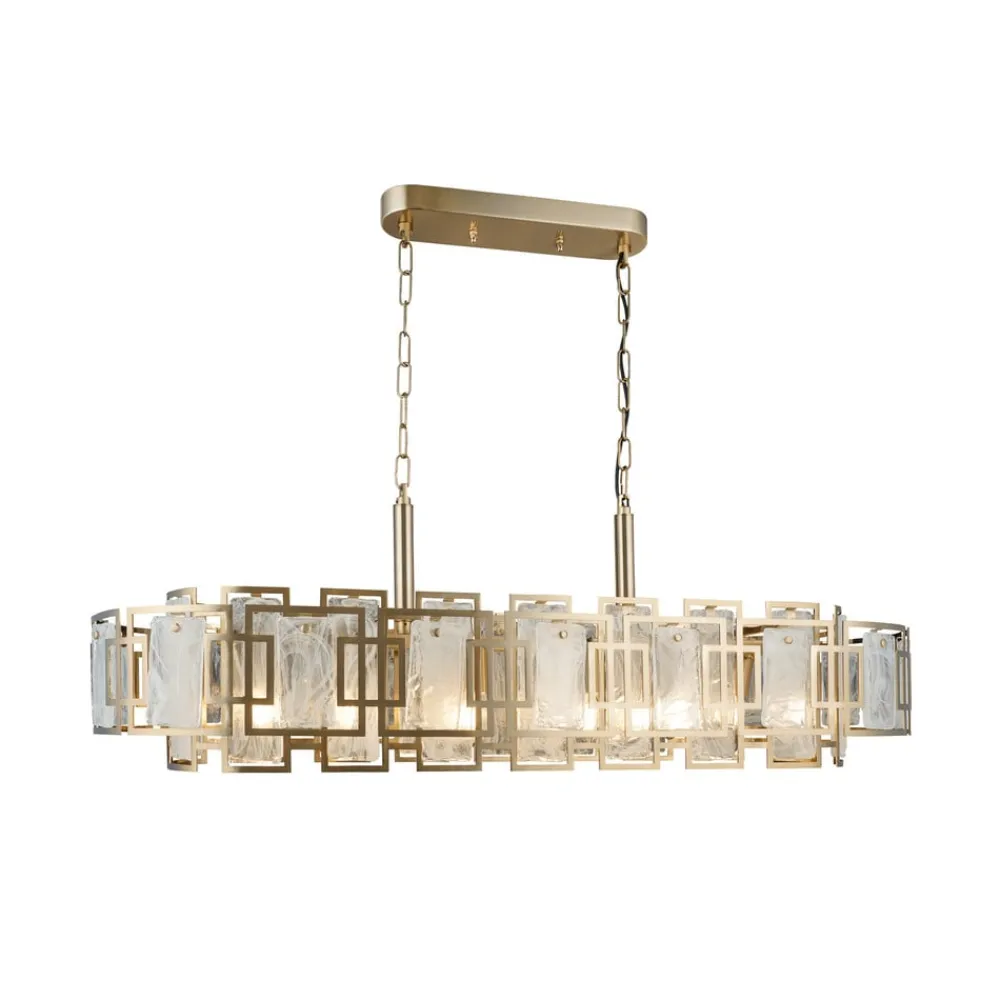 Lucea Lysekroner>Lysekrone Karmella 100 cm messing antik 12flg.