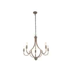 Searchlight Lysekroner>Lysekrone Lodge, 5-lys, sølv