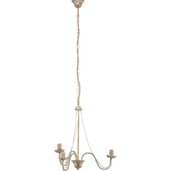 HELAM Lysekrone Malbo med 3 lyskilder i hvid