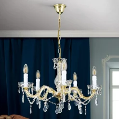 ORION Lysekrone Marie Claire krystalglas 5 lyskilder