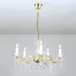 ORION Lysekrone Marie Claire krystalglas 5 lyskilder