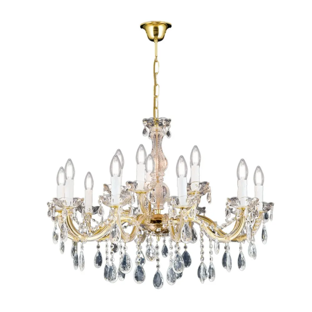 ORION Lysekrone Marie Claire krystalglas 15-flammet