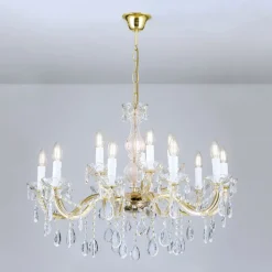 ORION Lysekrone Marie Claire krystalglas 15-flammet