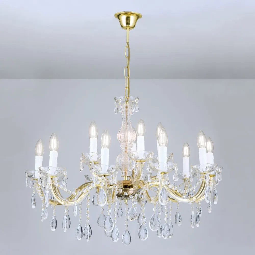 ORION Lysekrone Marie Claire krystalglas 15-flammet