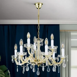 Lysekrone Marie Claire krystalglas 9 lyskilder^ORION Hot