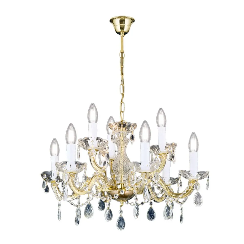 Lysekrone Marie Claire krystalglas 9 lyskilder^ORION Hot