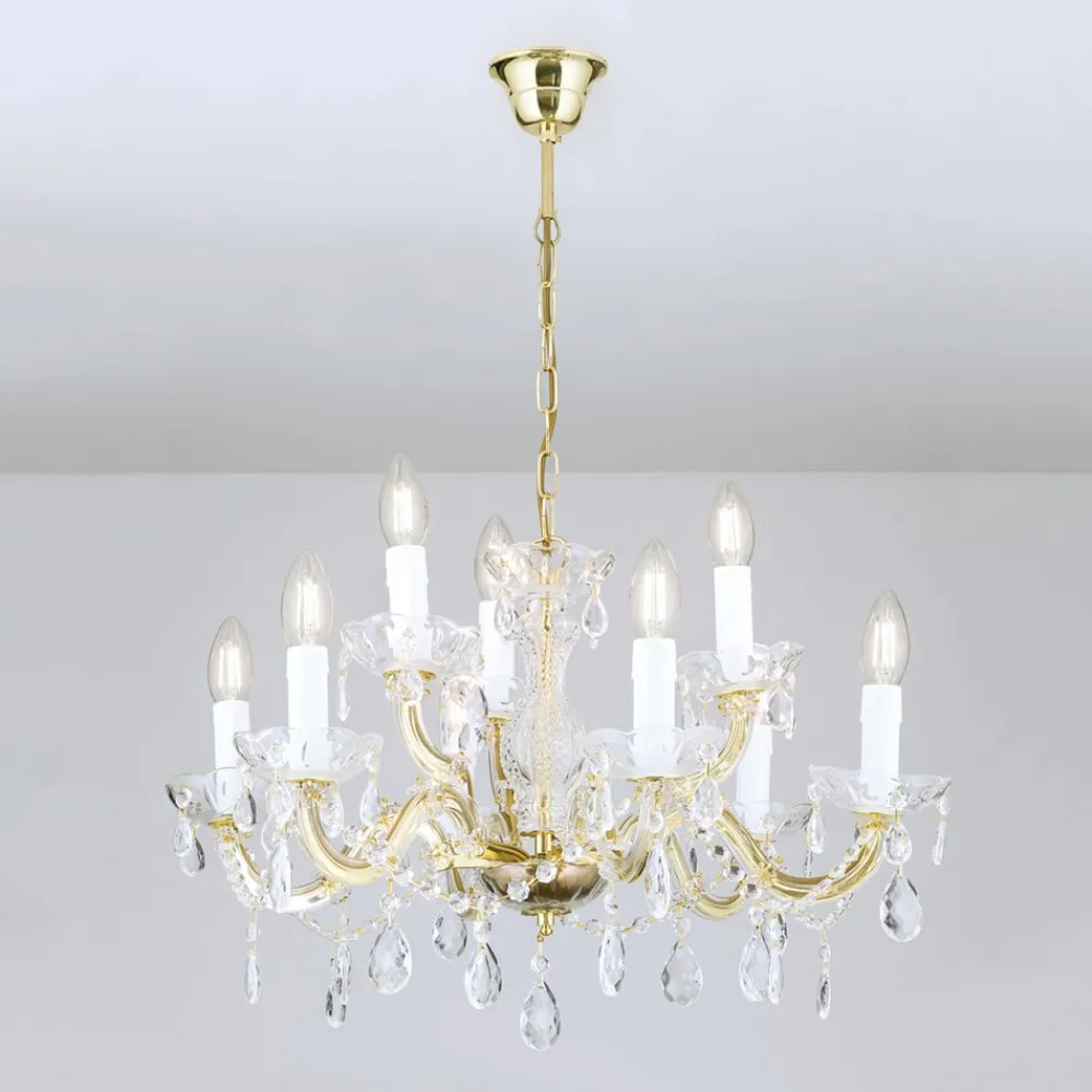 Lysekrone Marie Claire krystalglas 9 lyskilder^ORION Hot