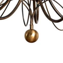 ONLI Lysekrone Milvia, 5 lyskilder, bronzefarvet, metal