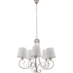 Lysekrone Pompei, med skærme, hvid antik^ONLI New