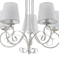 Lysekrone Pompei, med skærme, hvid antik^ONLI New