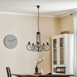 Lysekrone Pompei, uden skærme, sort^ONLI Hot