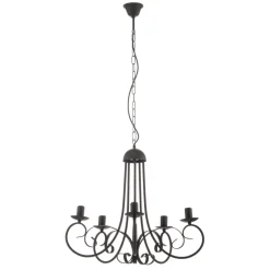 Lysekrone Pompei, uden skærme, sort^ONLI Hot