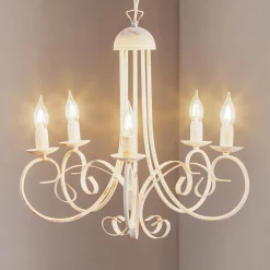 Lysekrone Pompei, uden skærme, hvid antik^ONLI Best