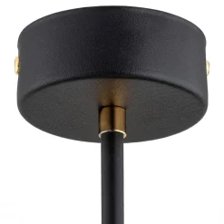 Argon Lysekrone Ravello, 5 lyskilder, sort/hvid/guld