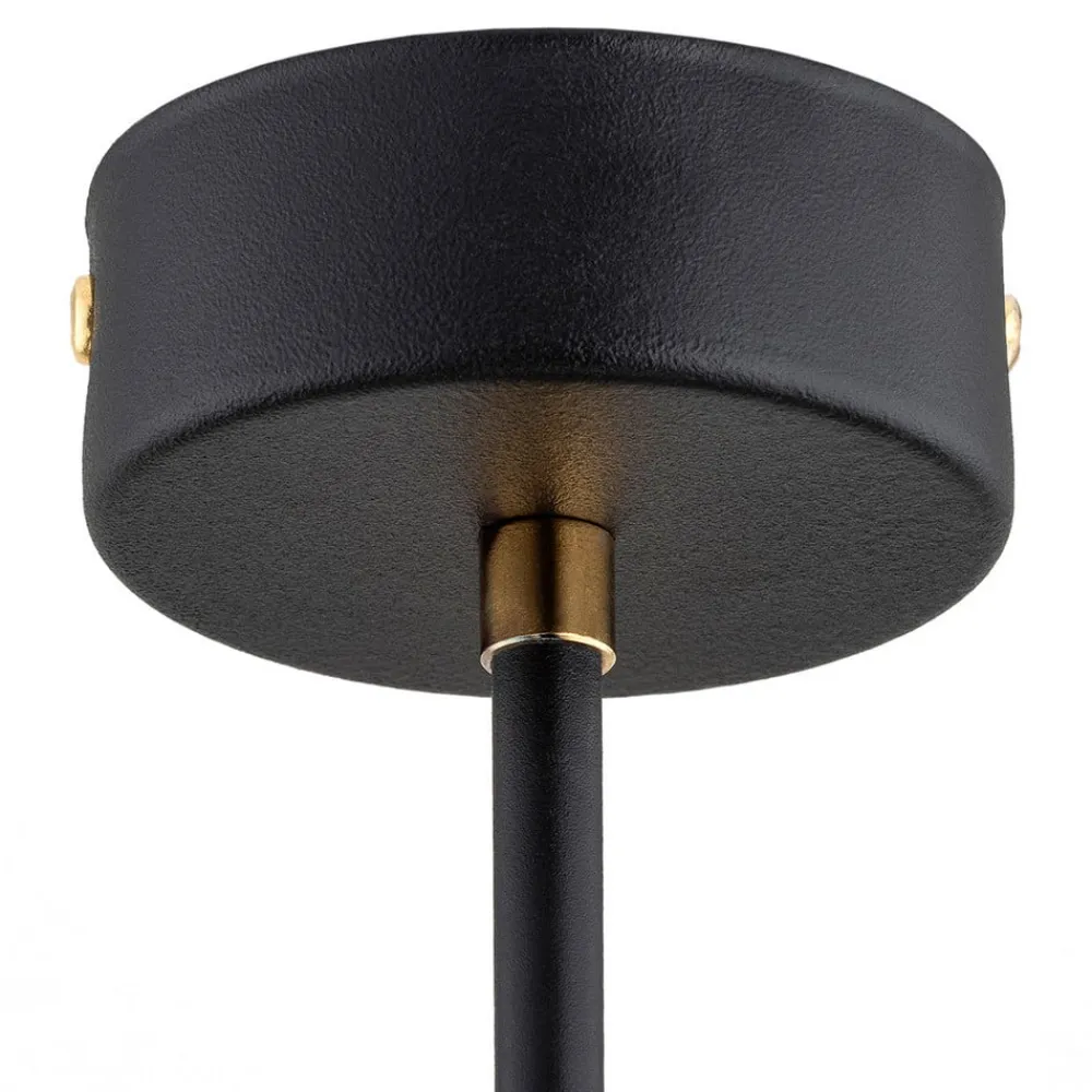 Argon Lysekrone Ravello, 5 lyskilder, sort/hvid/guld