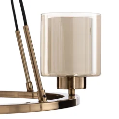 Lucea Lysekrone Ressa Ø 59 cm messing antik, 4 lyskilder.