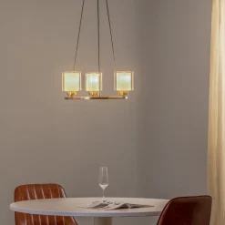 Lysekrone Ressa, Ø 44 cm, messing antik, 3 lyskilder.^Lucea Outlet