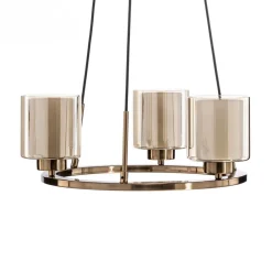 Lysekrone Ressa, Ø 44 cm, messing antik, 3 lyskilder.^Lucea Outlet