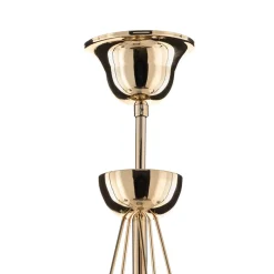 Domiluce Lysekrone Retro, femarmet 75 cm, guld