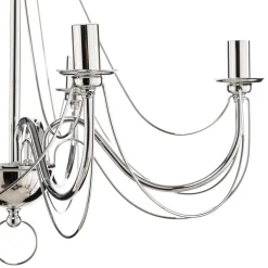 Domiluce Lysekrone Retro, femarmet 75 cm, krom