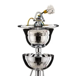 Domiluce Lysekrone Retro, femarmet 75 cm, krom