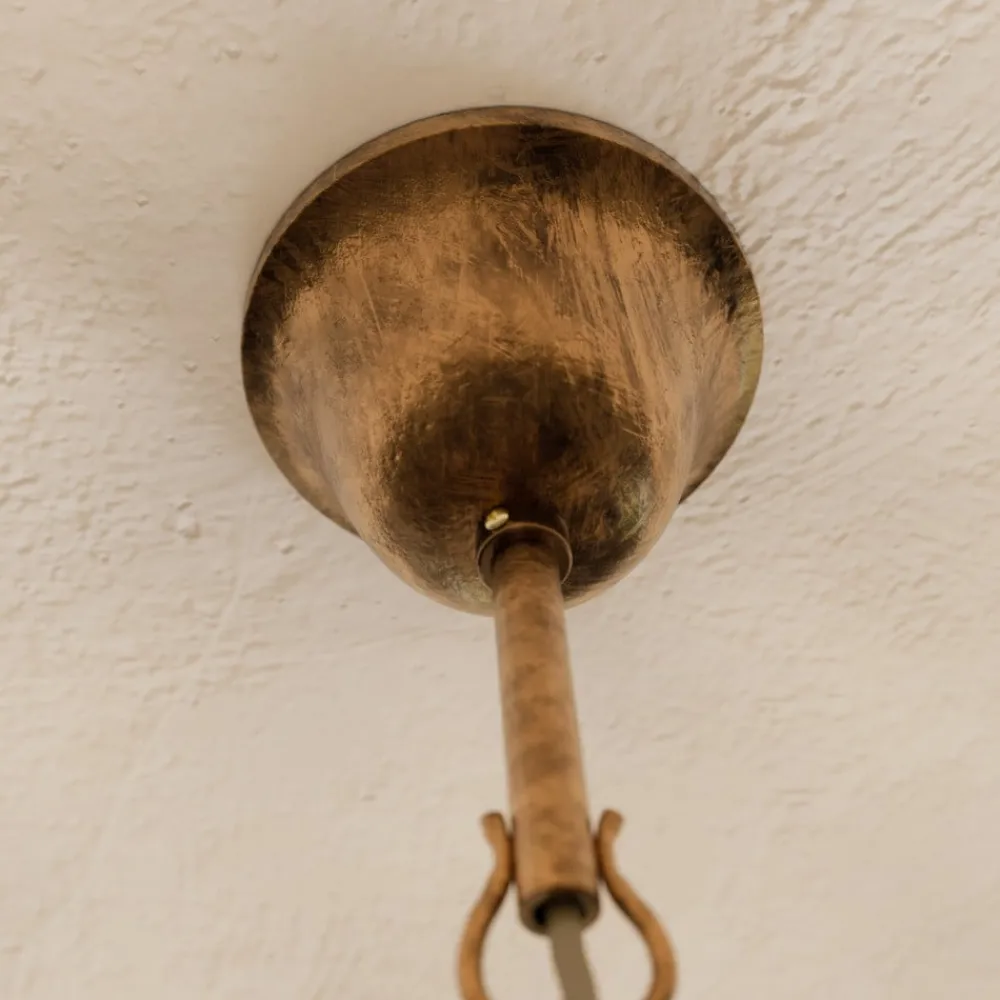 ONLI Lysekrone Teresa, bronze, krystal, Ø 70 cm, 8 lys