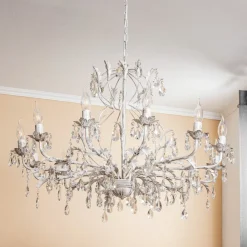 Lysekrone Teresa, elfenben 12 lyskilder^ONLI Sale