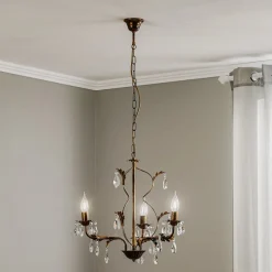 Lysekrone Teresa med krystaller, 3 lyskilder^ONLI Outlet