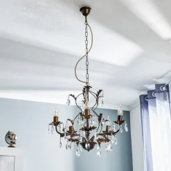 ONLI Pendellamper|Pendellamper>Lysekrone Teresa med krystaller, 5 lyskilder