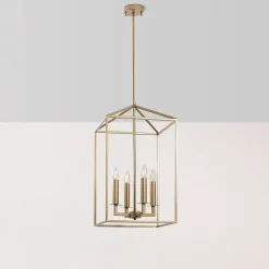 Lysekrone Till 13256, guldfarvet, metal, 4 lyskilder^Opviq Clearance