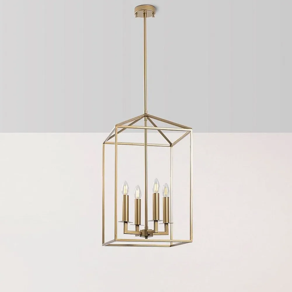 Lysekrone Till 13256, guldfarvet, metal, 4 lyskilder^Opviq Clearance