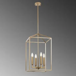 Lysekrone Till 13256, guldfarvet, metal, 4 lyskilder^Opviq Clearance