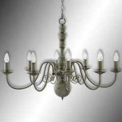 Searchlight Lysekronen Greythorne, 8 lyskilder