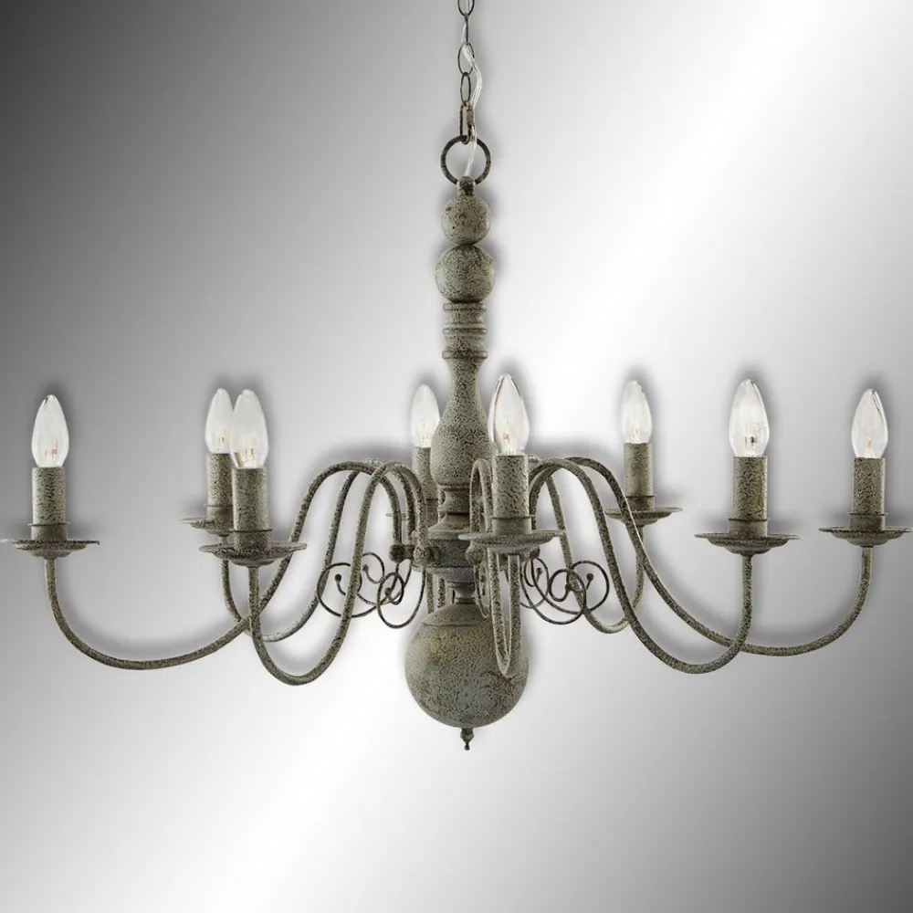 Searchlight Lysekronen Greythorne, 8 lyskilder