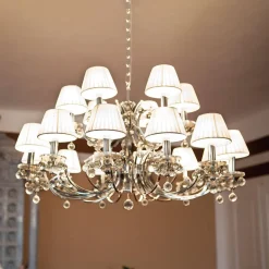 Lysekronen Krystaldesign, krom, 8 lysk.^ORION Sale