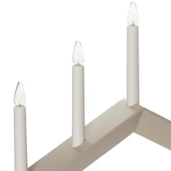 STAR TRADING Lysestage Arrow, flad, 7-flamme, grå