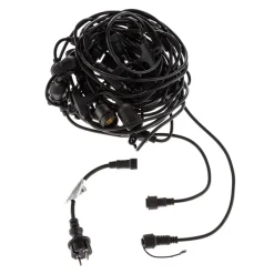 Lyskæde Girlanda IP44 sort 15 m uden pærer^Eko-Light