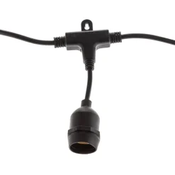 Lyskæde Girlanda IP44 sort 15 m uden pærer^Eko-Light