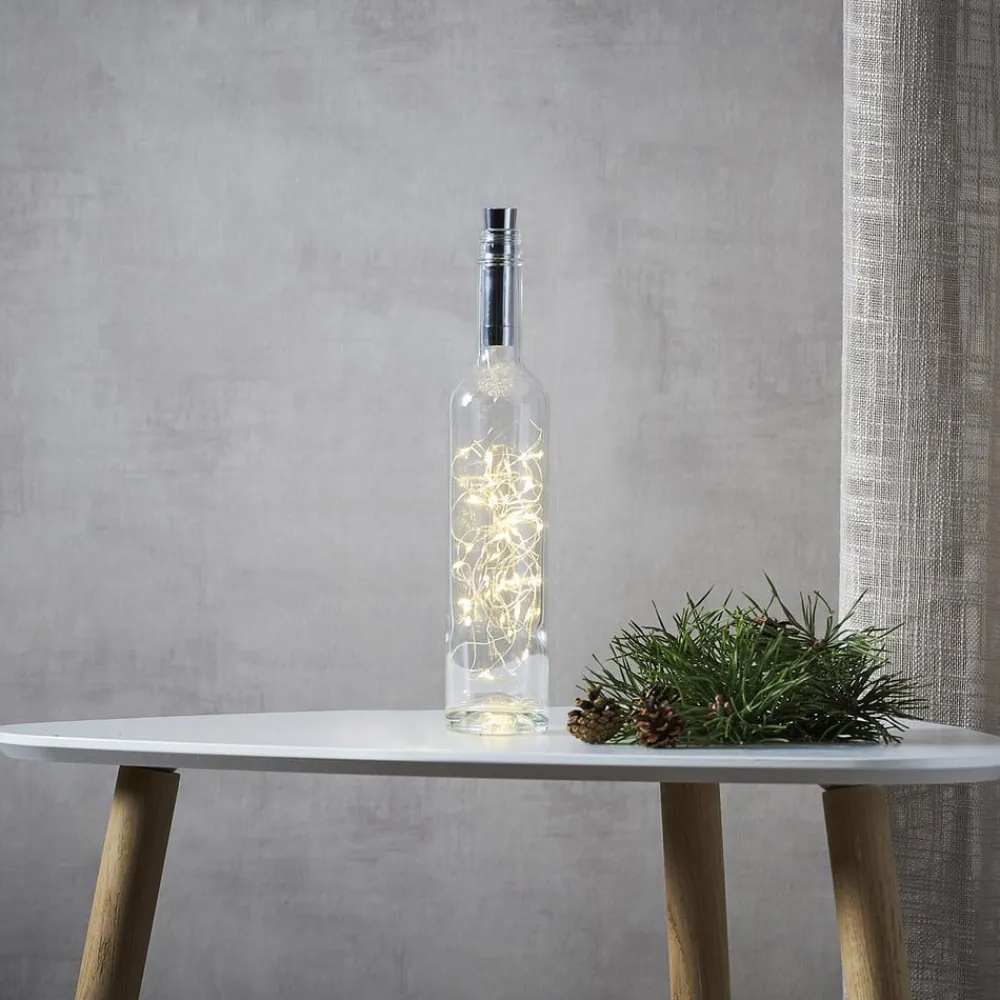 STAR TRADING Dekorationsbelysning>Lyskæde til flasker Dew Drops 200 cm batteri