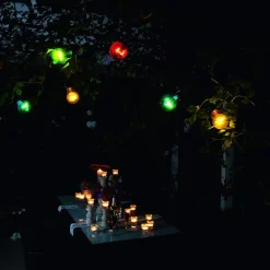 Lyskæder til ølhaven 10 farverige LED-pærer^Konstsmide Christmas