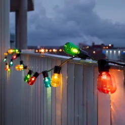 Lyskæder til ølhaven 20 LED-dråber farvet^Konstsmide Christmas Best