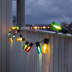 Lyskæder til ølhaven 20 LED-dråber farvet^Konstsmide Christmas Best