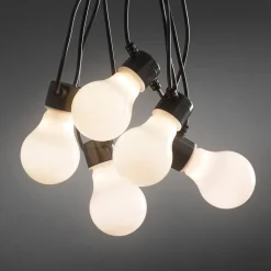 Konstsmide Christmas Dekorationsbelysning>Lyskæder til ølhaven 10x pære opal varm hvid