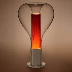 LZF Eris LED-bordlampe glas aluminium/kirsebær^LZF LAMPS Online