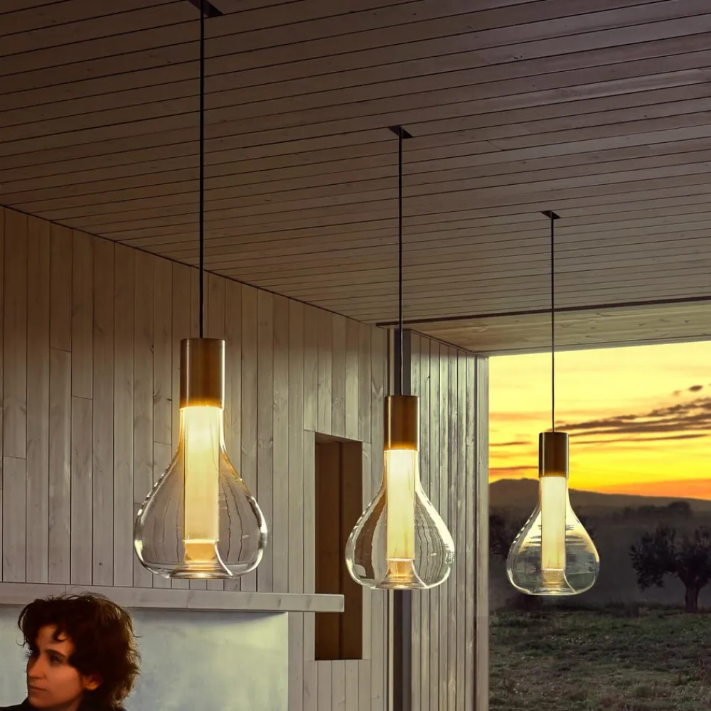 LZF LAMPS Bæredygtige Lamper>LZF Eris LED-pendellampe, glas, aluminium/elfenben